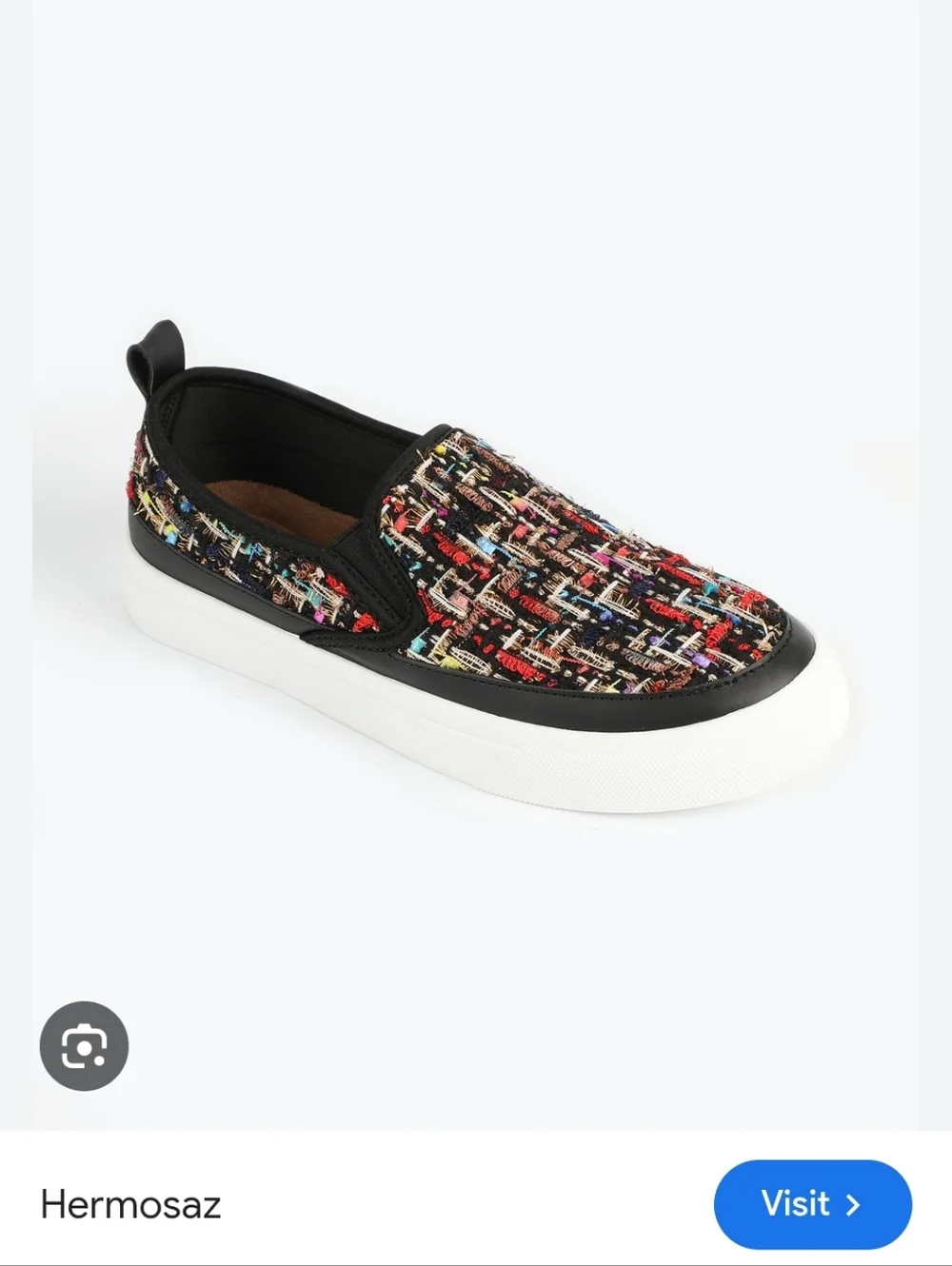 NWT MAURICES Slip-On Casual Sneakers in Multicolor Tweed SIZE 8.